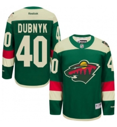 Minnesota Wild #40 Devan Dubnyk Premier Green 2016 Stadium Series NHL Jersey