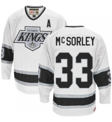 CCM Los Angeles Kings #33 Marty Mcsorley Premier White Throwback NHL Jersey