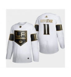 Los Angeles Kings #11 Anze Kopitar White Golden Edition Limited Stitched Hockey Jersey