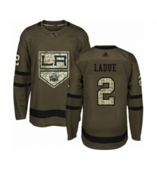 Los Angeles Kings #2 Paul LaDue Authentic Green Salute to Service Hockey Jersey