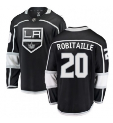 Los Angeles Kings #20 Luc Robitaille Authentic Black Home Fanatics Branded Breakaway NHL Jersey