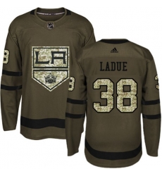 Los Angeles Kings #38 Paul LaDue Authentic Green Salute to Service NHL Jersey