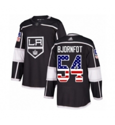Los Angeles Kings #54 Tobias Bjornfot Authentic Black USA Flag Fashion Hockey Jersey