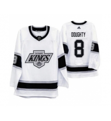 Los Angeles Kings #8 Drew Doughty 2019-20 Heritage White Throwback 90s Hockey Jersey
