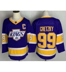 Los Angeles Kings #99 Wayne Gretzky Authentic Purple Fights Cancer Practice Jersey