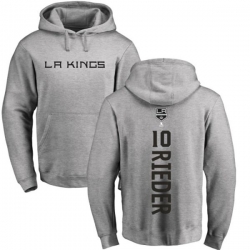 Los Angeles Kings #10 Tobias Rieder Ash Backer Pullover Hoodie