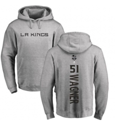 Los Angeles Kings #51 Austin Wagner Ash Backer Pullover Hoodie
