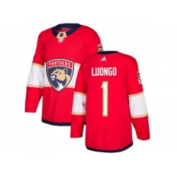 Florida Panthers #1 Roberto Luongo Red Home Authentic Stitched NHL Jersey