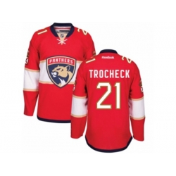 Florida Panthers #21 Vincent Trocheck Authentic Red Home NHL New Jersey