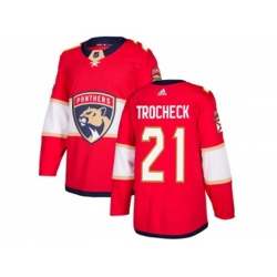 Florida Panthers #21 Vincent Trocheck Red Home Authentic Stitched NHL Jersey