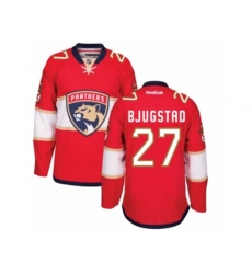 Florida Panthers #27 Nick Bjugstad Authentic Red Home NHL New Jersey