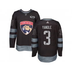 Florida Panthers #3 Keith Yandle Black 1917-2017 100th Anniversary Stitched NHL Jersey