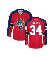 Florida Panthers #34 James Reimer Premier Red Home NHL Jersey