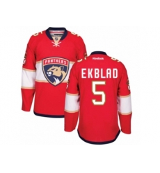 Florida Panthers #5 Aaron Ekblad Authentic Red Home NHL New Jersey