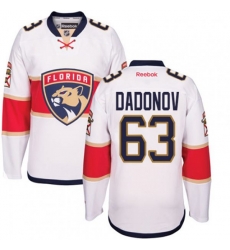 Florida Panthers #63 Evgenii Dadonov Authentic White Away NHL Jersey