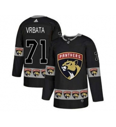 Florida Panthers #71 Radim Vrbata Black Team Logo Fashion Stitched Hockey Jersey