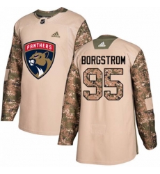 Florida Panthers #95 Henrik Borgstrom Authentic Camo Veterans Day Practice NHL Jersey