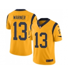 Los Angeles Rams #13 Kurt Warner Limited Gold Rush Vapor Untouchable Football Jersey