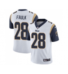 Los Angeles Rams #28 Marshall Faulk White Vapor Untouchable Limited Player Football Jersey