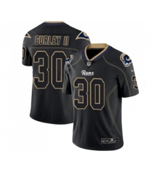 Los Angeles Rams #30 Todd Gurley Limited Lights Out Black Rush Football Jersey
