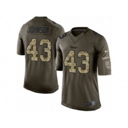 Los Angeles Rams #43 John Johnson Limited Green Salute to Service NFL Jersey