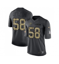 Los Angeles Rams #58 Cory Littleton Limited Black 2016 Salute to Service Football Jersey