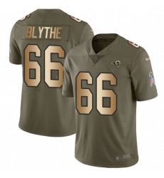 Los Angeles Rams #66 Austin Blythe Limited Olive Gold 2017 Salute to Service NFL Jersey