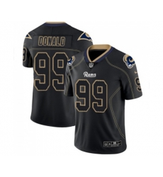 Los Angeles Rams #99 Aaron Donald Limited Lights Out Black Rush Football Jersey