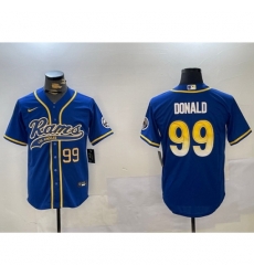 Los Angeles Rams #99 Royal Cool Base Stitched Baseball Jersey