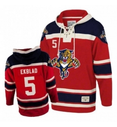 Florida Panthers #5 Aaron Ekblad Premier Red Sawyer Hooded Sweatshirt NHL Jersey