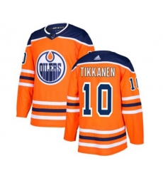 Edmonton Oilers #10 Esa Tikkanen Premier Orange Home NHL Jersey