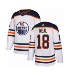 Edmonton Oilers #18 James Neal Authentic White Away Hockey Jersey