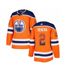 Edmonton Oilers #2 Andrej Sekera Authentic Orange Drift Fashion NHL Jersey