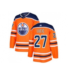 Edmonton Oilers #27 Milan Lucic Orange Home Authentic Stitched NHL Jersey