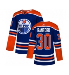 Edmonton Oilers #30 Bill Ranford Premier Royal Blue Alternate NHL Jersey