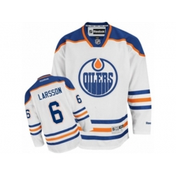 Edmonton Oilers #6 Adam Larsson Authentic White Away NHL Jersey Edmonton Oilers #6 Adam Larsson Authentic White Away NHL Jersey