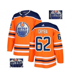 Edmonton Oilers #62 Eric Gryba Authentic Orange Fashion Gold NHL Jersey