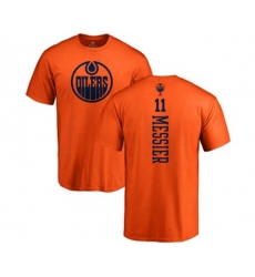 Edmonton Oilers #11 Mark Messier Orange One Color Backer T-Shirt Edmonton Oilers #11 Mark Messier Orange One Color Backer T-Shirt