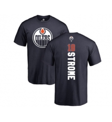 Edmonton Oilers #18 Ryan Strome Navy Blue Backer T-Shirt