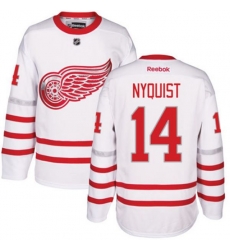 Detroit Red Wings #14 Gustav Nyquist Premier White 2017 Centennial Classic NHL Jersey
