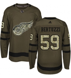 Detroit Red Wings #59 Tyler Bertuzzi Premier Green Salute to Service NHL Jersey