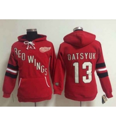 Detroit Red Wings #13 Pavel Datsyuk Red Pullover Hooded