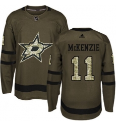 Dallas Stars #11 Curtis McKenzie Premier Green Salute to Service NHL Jersey