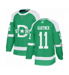 Dallas Stars #11 Mike Gartner Authentic Green 2020 Winter Classic Hockey Jersey