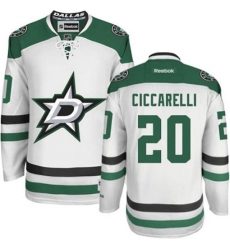 Dallas Stars #20 Dino Ciccarelli Authentic White Away NHL Jersey