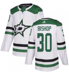 Dallas Stars #30 Ben Bishop White Road Authentic Stitched NHL Jersey