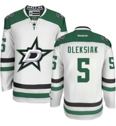 Dallas Stars #5 Jamie Oleksiak Authentic White Away NHL Jersey