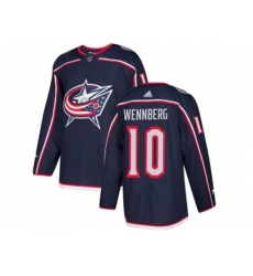 Columbus Blue Jackets #10 Alexander Wennberg Navy Blue Home Authentic Stitched NHL Jersey Columbus Blue Jackets #10 Alexander Wennberg Navy Blue Home Authentic Stitched NHL Jersey