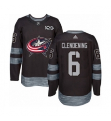 Columbus Blue Jackets #6 Adam Clendening Authentic Black 1917-2017 100th Anniversary NHL Jersey