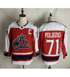 Columbus Blue Jackets #71 Nick Foligno Red Authentic Classic Stitched Jersey